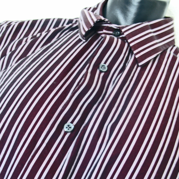 Men’s Apt 9 SlimFit Button Down Dress Shirt-Purple - Picture 4 of 8